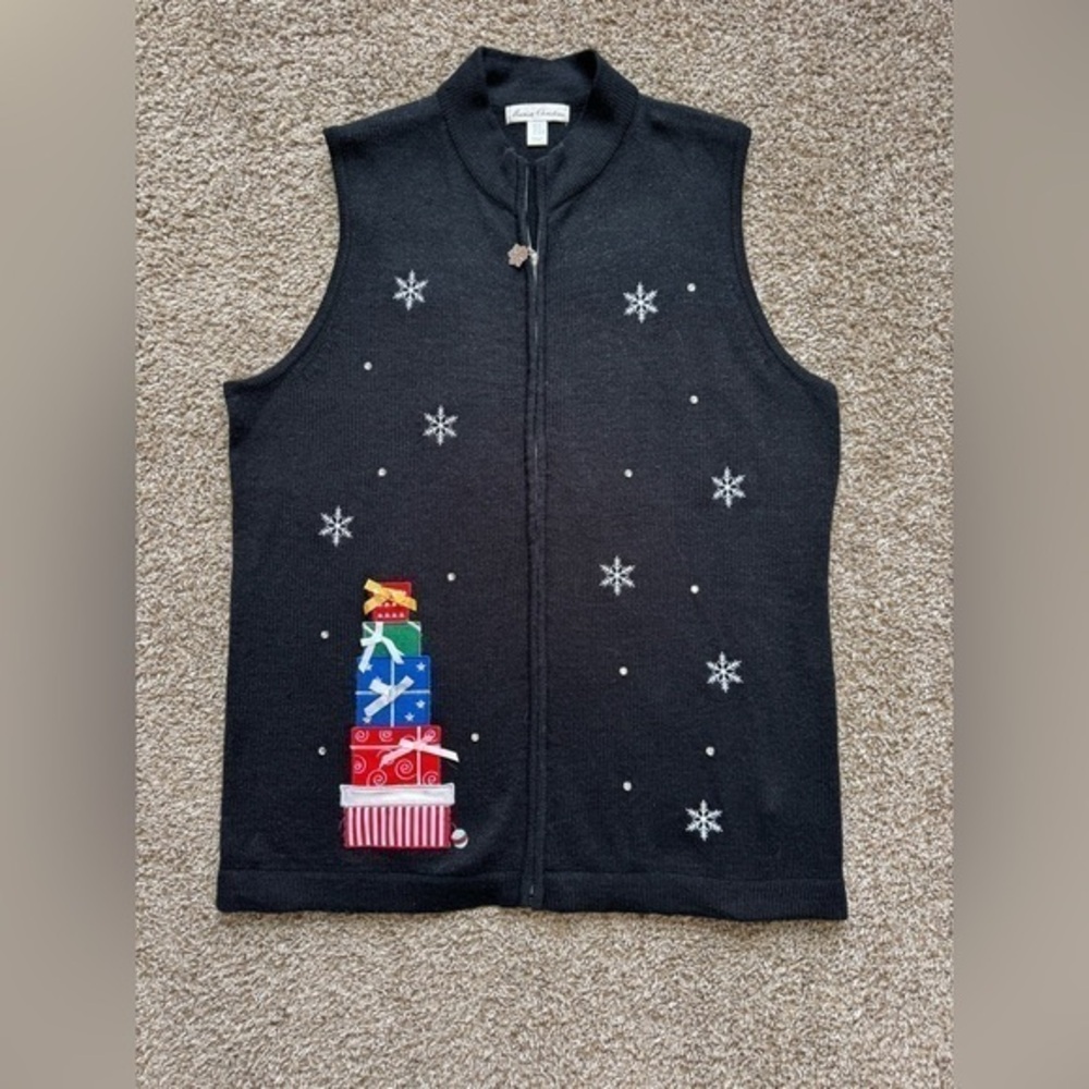 Marisa Christina Christmas knit Sweater Vest